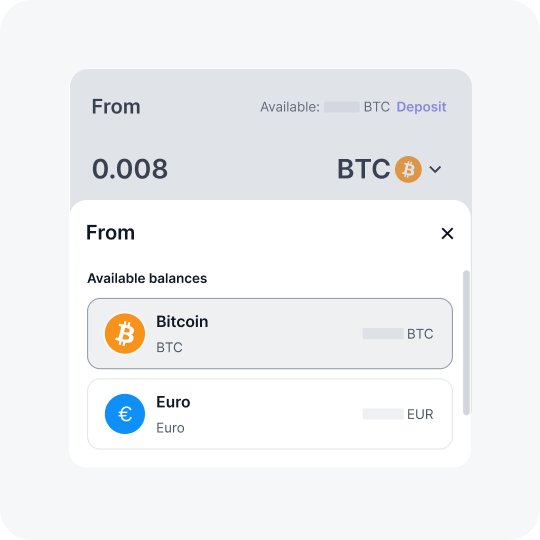 select crypto balance