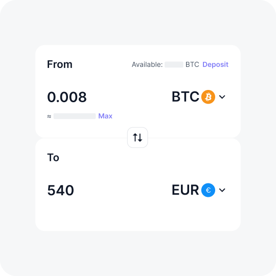 convert crypto via api or manually